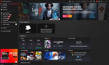 Även startskärmen på Omen Gaming Hub är rejält överbelastad