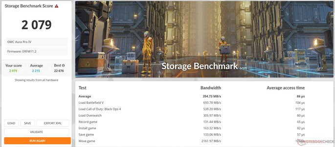 3DMark lagringsresultat