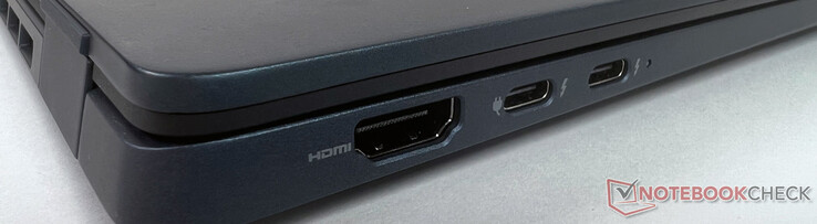 Vänster: 1x HDMI, 2x Thunderbolt