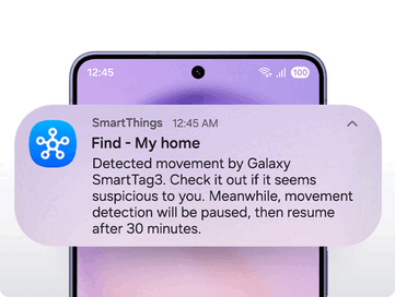 Samsung SmartTag 3:s platsavisering.