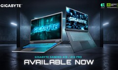 De bärbara datorerna Gigabyte Gaming A16 PRO och Gaming A18 (Bildkälla: Gigabyte)