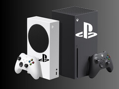 Mockup-bild med Xbox-konsoler som visar Sony PlayStation-logotypen (Bildkälla: Sony PlayStation, Microsoft Xbox Gaming, med ändringar)