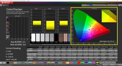 CalMAN ColorChecker (profil: P3, målfärgrymd: P3)