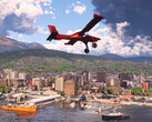 Hobart, Tasmanien, Australien, som det ser ut i den senaste uppdateringen av Microsoft Flight Simulator 2024.