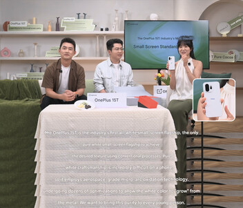 En skärmdump från OnePlus 15T live-avtäckningssessionen (maskinöversatt)