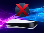 PS5-konsol avbildad med en fysisk spelskiva