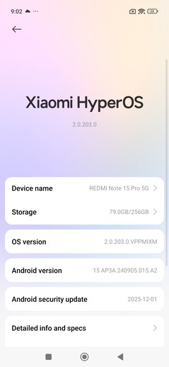 Programvara Xiaomi Redmi Note 15 Pro 5G