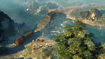 En bild som visar flera karaktärer i Shadow Tactics: Blades of the Shogun.