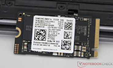 Samsung SSD med 512 GB lagringsutrymme