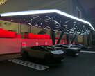 Tesla planerar en futuristisk Cyber Canopy Supercharger-stationsdesign. (Bildkälla: Max de Zegher/X)