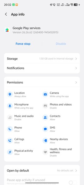 Google Pay fungerade fortfarande bra med Play Services version 26.26.