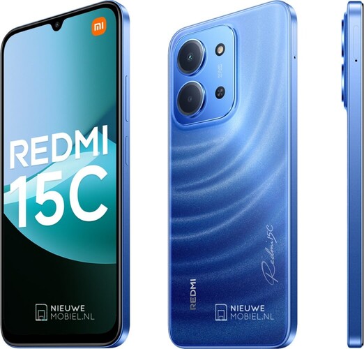 Redmi 15C i färgalternativet Moonlight Blue. (Bildkälla: NieuweMobiel)
