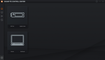 Gigabyte Control Center - startskärmen