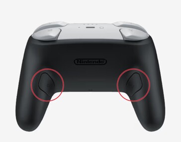 Nintendo Switch 2 Pro Controller introducerar två anpassningsbara bakknappar. (Bildkälla: Nintendo)