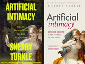 Två olika framsidor till boken Artificial Intimacy