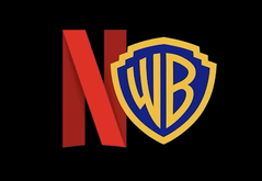 En sammanslagning med WB HBO Max skulle göra Netflix till den främsta streamingplattformen. Netflix och WB:s logotyper på bilden. (Bildkälla: @actionecomics på X)
