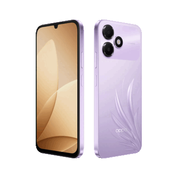 Oppo K14 Lite i färgen Feather Purple.