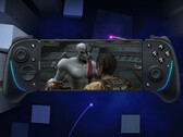 ARMSX2 version 0.5.4 är nu tillgänglig för testare. På bilden: Android telefon som kör God of War II. (Bildkälla: r/playstation, Sony och Razer - redigerad)