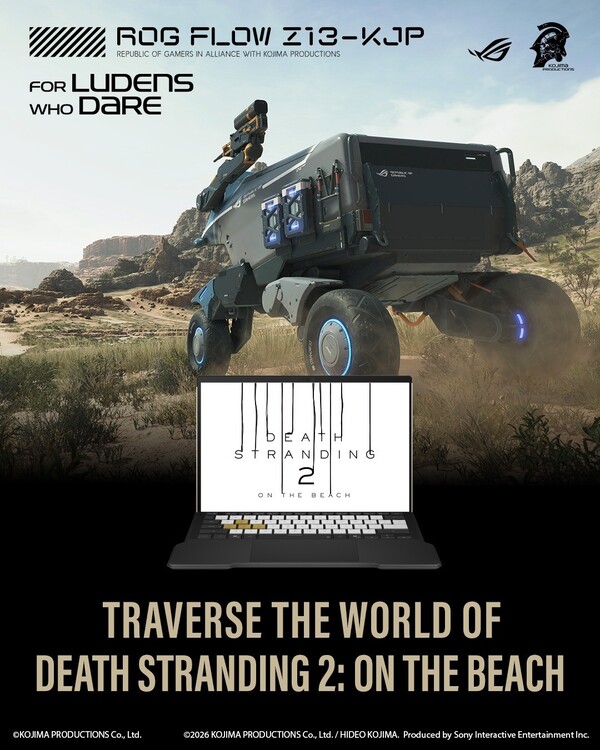 ROG Flow Z13-KJP kommer att levereras med en gratis kopia av Death Stranding 2: On The Beach.