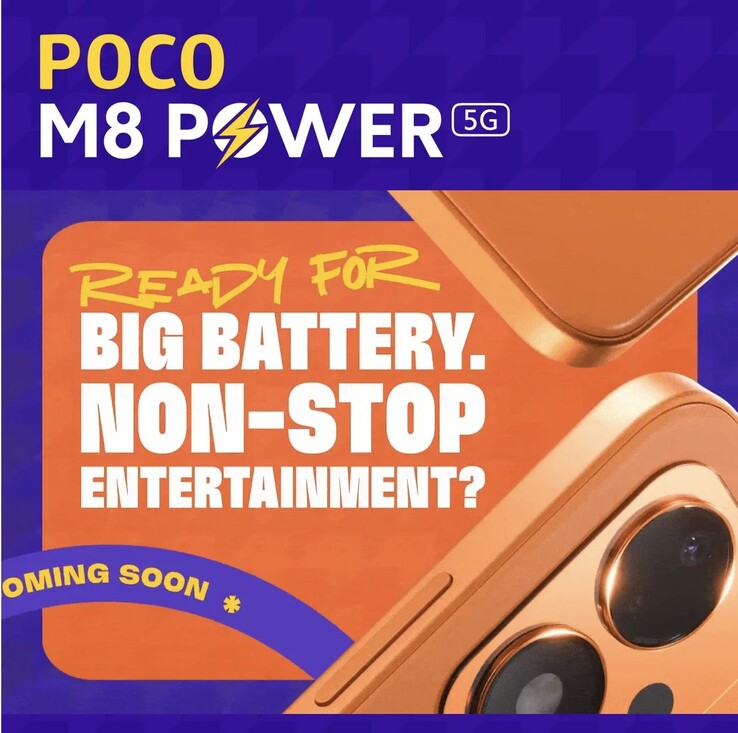 Poco M8 Power 5G har visats upp i en orange färgvariant