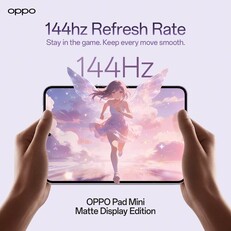 Oppo Pad Mini 144 Hz-skärm