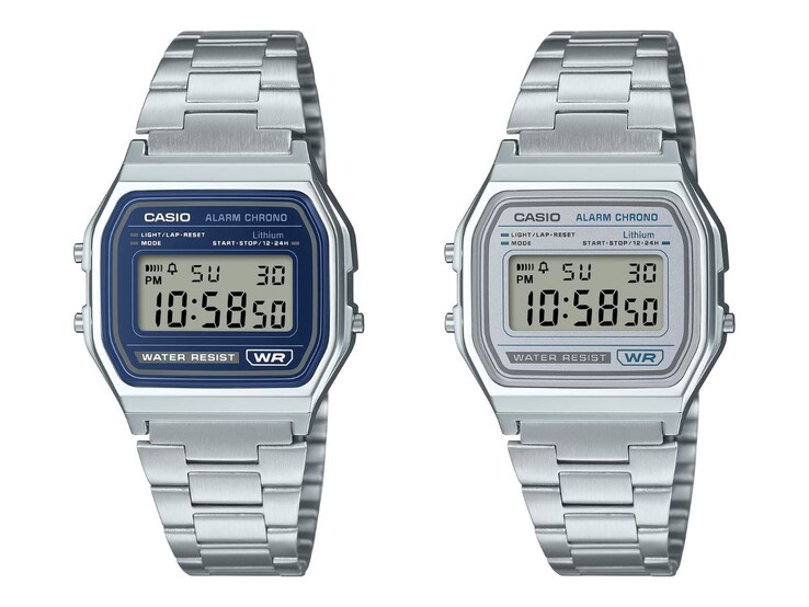 Klockorna Casio Vintage A158WEA-2 (vänster) och A158WEA-7 (höger)