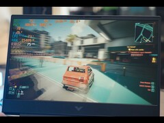Cyberpunk 2077-spel som körs på HP Victus med RTX 5050 GPU vid 1080p Medium-inställningar (Bildkälla: Dawid Does Tech Stuff/YouTube)