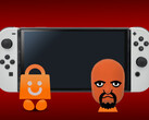 Nintendo Switch avbildad med 3DS eShop-väska och Mii Matt framför (Bildkälla: Creative commons/Nintendo)