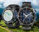 Rogbid GeoX1 smartwatch (två sådana klockor som visar olika saker på bilden) har en 1,43-tums AMOLED-skärm. (Bildkälla: Rogbid)