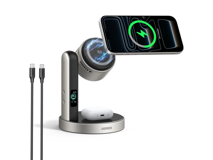 Den nya Ugreen 25W 2-i-1-laddaren med inbyggd fläkt