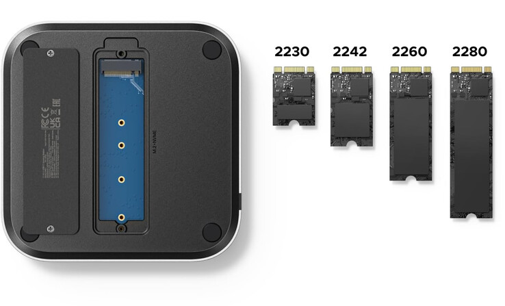 Ugreen's Mac mini-docka stöder alla populära M.2 SSD-storlekar. (Bildkälla: Ugreen)