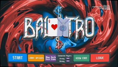 På bilden: Skärmdump av lobbymenyn i den aktuella versionen av BalatroMultiplayer (Bildkälla: Mod författare Virtualized, TGMM, utvecklare Localthunk