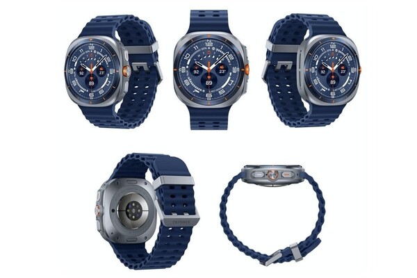 Den robusta Galaxy Watch Ultra (2025) ser fantastisk ut i den här blå nyansen. (Bildkälla: PhoneArena/Evan Blass)