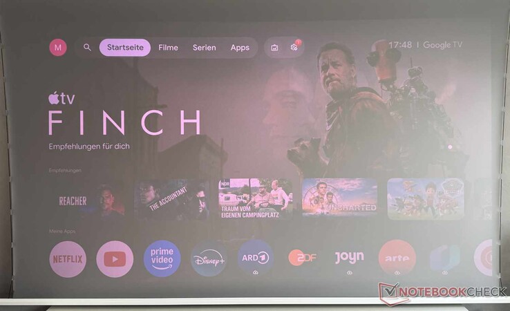 Google TV-gränssnitt (i dagsljus)