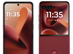 Rio Red kommer att vara en av fyra lanseringsfärger för Razr 60 Ultra. (Bildkälla: via Evan Blass)