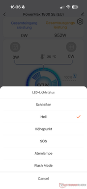 Inställningar för LED-lampan