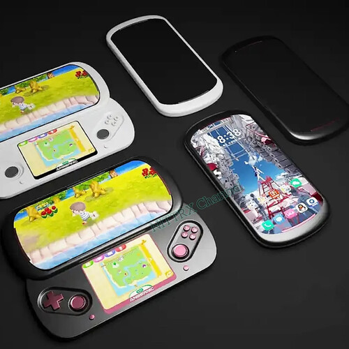 Konceptbilder pekar på att Anbernic Slide också kan användas som en smartphone. (Bildkälla: via Nittrx)