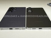Samsung Galaxy S25 Edge är nästan 30% tunnare än Galaxy S25 Ultra. (Bildkälla: @OnLeaks / Android Headlines)