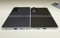 Samsung Galaxy S25 Edge är nästan 30% tunnare än Galaxy S25 Ultra. (Bildkälla: @OnLeaks / Android Headlines)