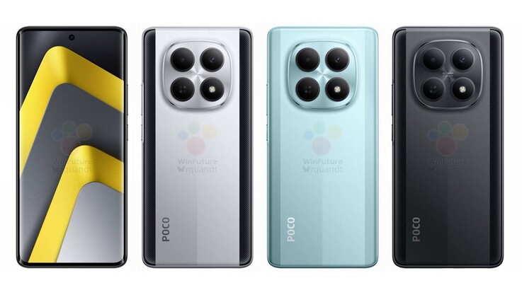 Poco M8 och Poco M8 Pro har i princip samma design (Bildkälla: Winfuture)