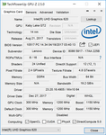 GPU-Z Intel UHD Graphics 620