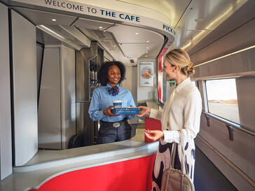 Det finns också en restaurangvagn. (Bildkälla: Amtrak)