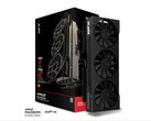 XFX Swift-serien av Radeon RX 9070 XT (bilden) och RX 9070-kort har trippelfläktkylare. (Bildkälla: XFX)