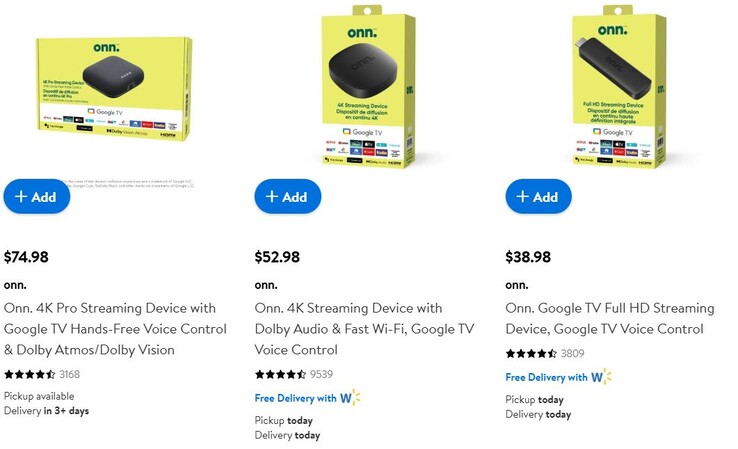 Nu listad på Walmart.ca.