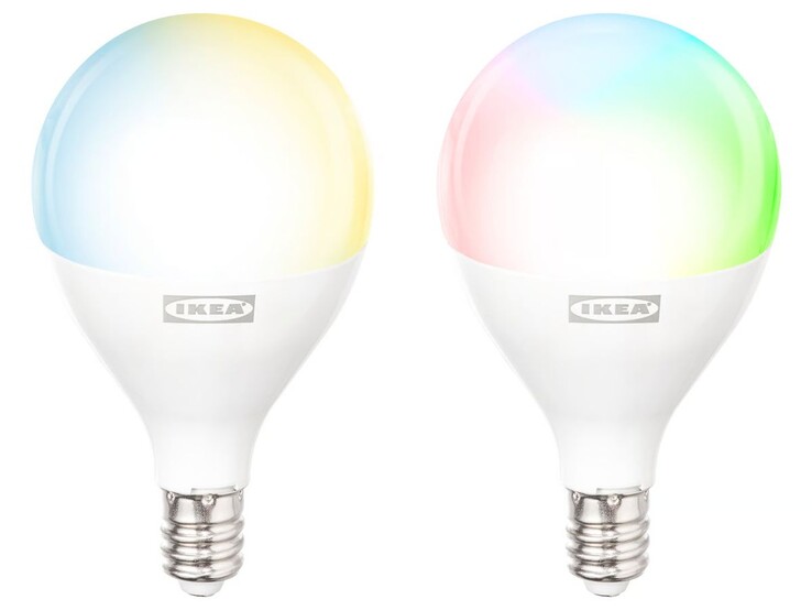 IKEA Kajplats LED-lampa E12 smart globe/opalvit 