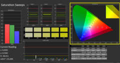 Calman ColorChecker: DisplayP3 visningsläge - mättnad