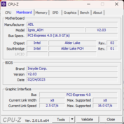 CPU-Z moderkort