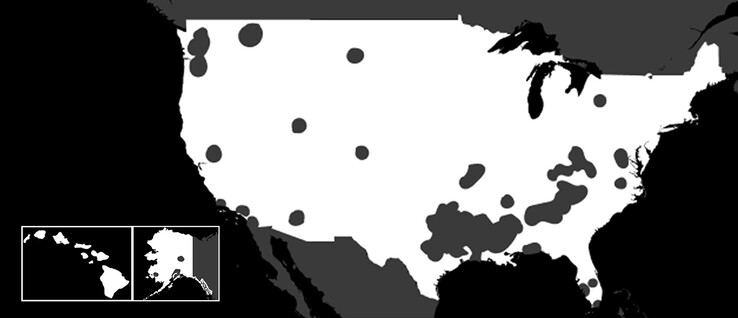 Starlink Residential Lite plan tillgänglighetskarta.