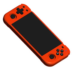 XU40 H55 ser ut att vara modellerad på Switch Lite men med en omplacerad d-pad och vänster joystick. (Bildkälla: XU Retro via Retro Handhelds)