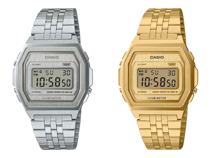 Klockorna Casio Vintage A1000A-7 (vänster) och A100G-9 (höger). (Bildkälla: Casio)